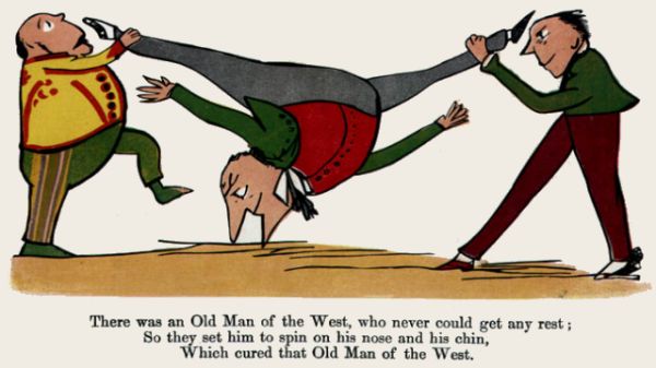 Edward Lear's illustration for his limerick: There was an Old Man of the West