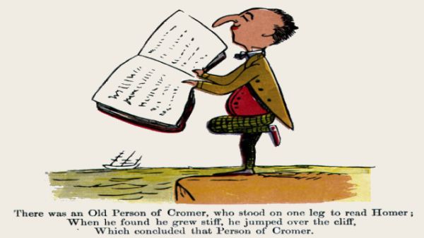 Edward Lear's illustration for his limerick: There was an Old Person of Cromer