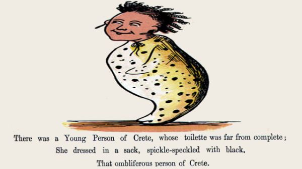 Edward Lear's illustration for his limerick: There was a Young person of Crete