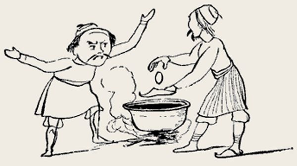 Edward Lear's illustration for his limerick: There was an old man of Thermopylae