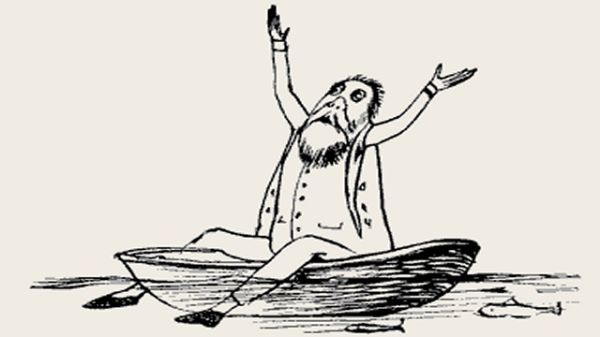 Edward Lear's illustration for his limerick: There was an old person of Grange