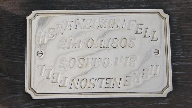 Plaque On HMS Victory Marking The Spot Where Nelson Fell