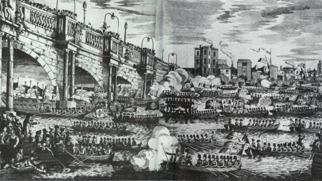 A Flotilla Of Boats At Nelson's Funeral